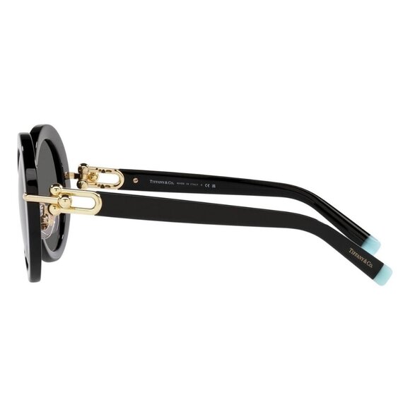 New TIFFANY Black Round TF4201 8001/S4 Sunglasses Women - Picture 3 of 4